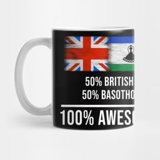 50% British 50% Basotho 100% Awesome - Gift for Basotho Heritage From Lesotho Mug